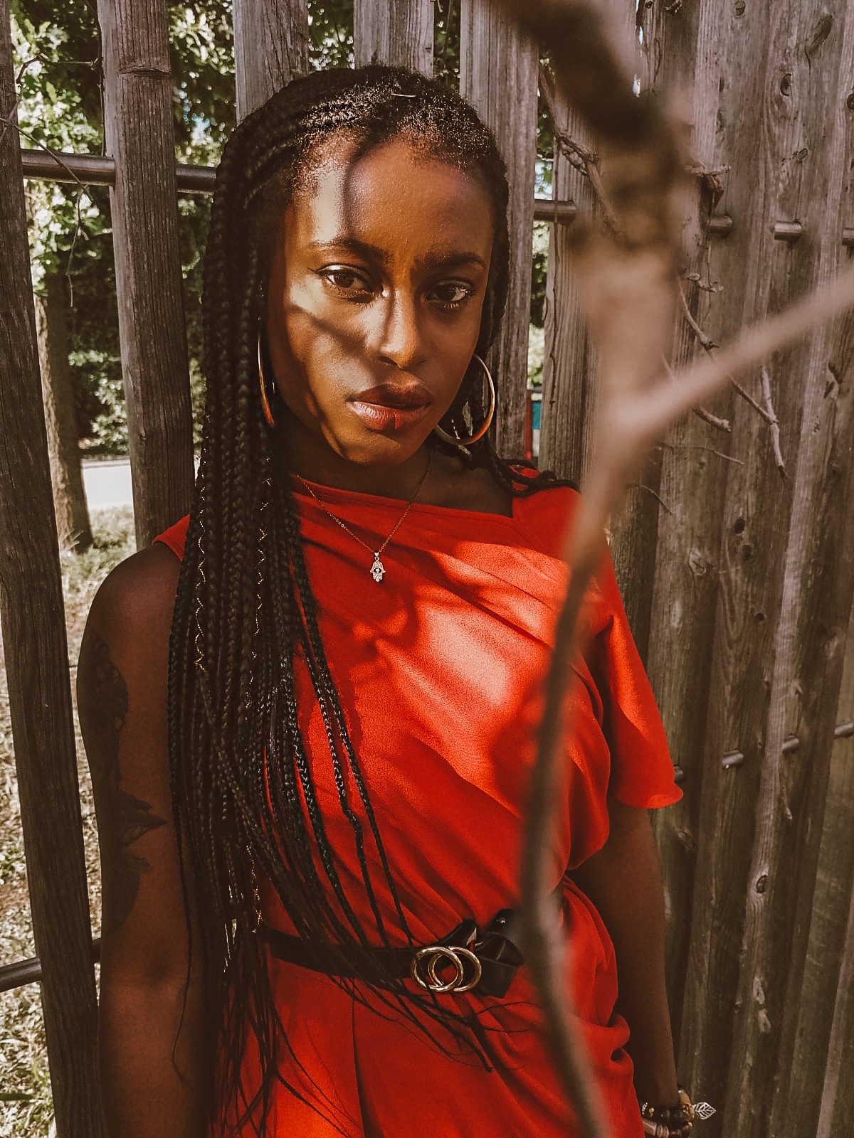 Portrait close up with red dress_Cissiama